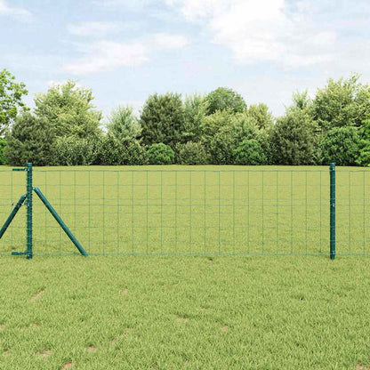 vidaXL Euro Fence Ground Fix 10 x 0.8 m PVC-Coated Steel Green Mesh 1