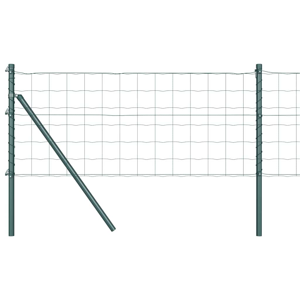 vidaXL Euro Fence Ground Fix 10 x 0.8 m PVC-Coated Steel Green Mesh 2