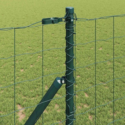 vidaXL Euro Fence Ground Fix 10 x 1 m PVC-Coated Steel Green Mesh 4
