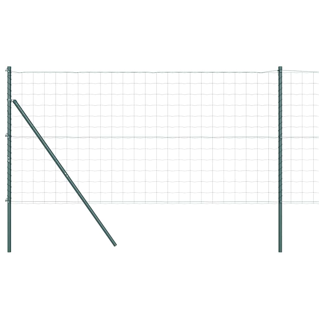 vidaXL Euro Fence Ground Fix 10 x 1 m PVC-Coated Steel Green Mesh 2