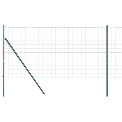 vidaXL Euro Fence Ground Fix 10 x 1 m PVC-Coated Steel Green Mesh 2