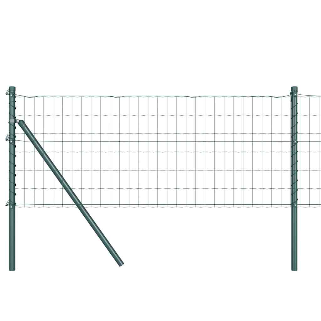 vidaXL Euro Fence Ground Fix 25 x 0.6 m PVC-Coated Steel Green Mesh 2