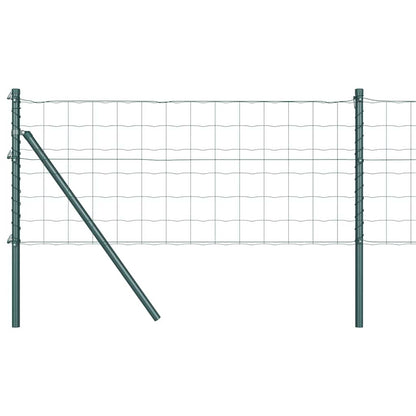 vidaXL Euro Fence Ground Fix 25 x 0.6 m PVC-Coated Steel Green Mesh 2