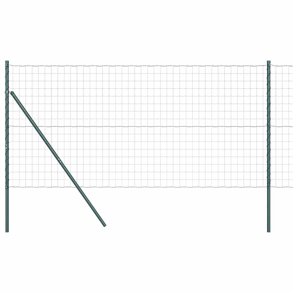 vidaXL Euro Fence Ground Fix 10 x 1 m PVC-Coated Steel Green Mesh 2