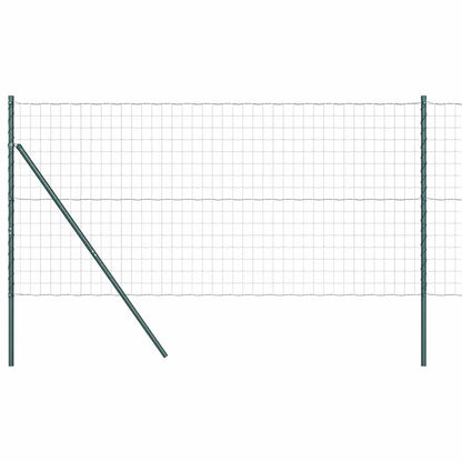 vidaXL Euro Fence Ground Fix 10 x 1 m PVC-Coated Steel Green Mesh 2