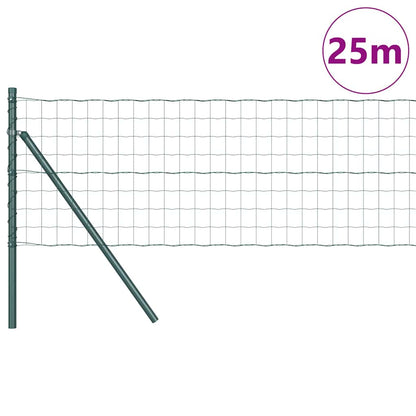 vidaXL Euro Fence Ground Fix 25 x 0.4 m PVC-Coated Steel Green Mesh 3
