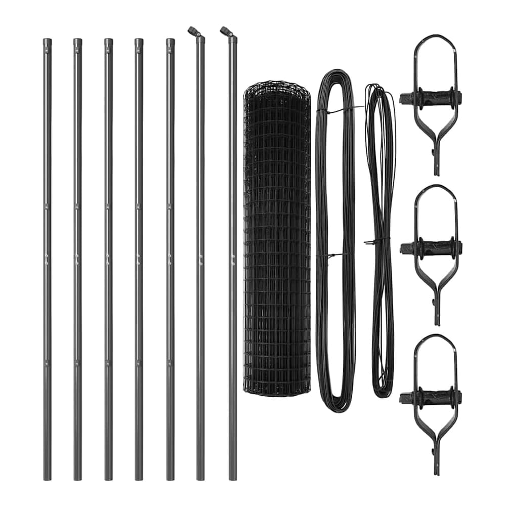 Euro Fence PVC-Coated Steel Mesh Ground Fix Grey Size