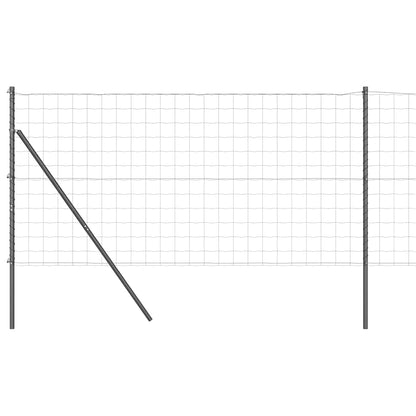 vidaXL Euro Fence Ground Fix 10 x 1 m PVC-Coated Steel Grey Mesh 2