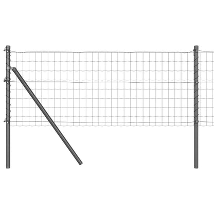 vidaXL Euro Fence Ground Fix 25 x 0.4 m PVC-Coated Steel Grey Mesh 2