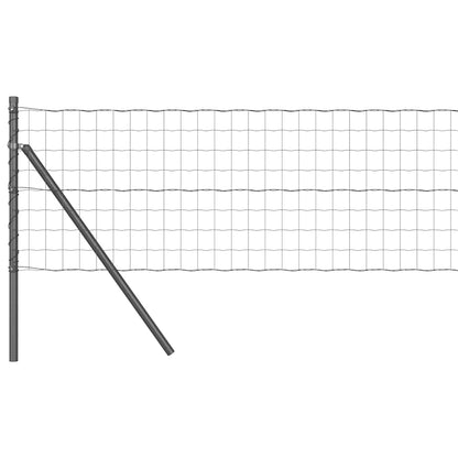 vidaXL Euro Fence Ground Fix 25 x 0.4 m PVC-Coated Steel Grey Mesh 2