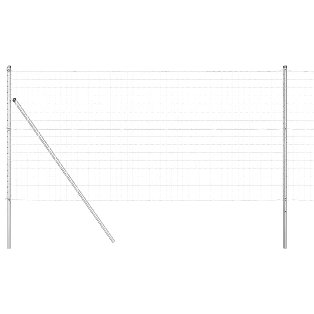 vidaXL Euro Fence Ground Fix 10 x 1 m Galvanised Steel Silver Mesh 2