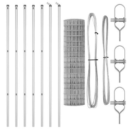 vidaXL Euro Fence Ground Fix 10 x 1 m Galvanised Steel Silver Mesh 5