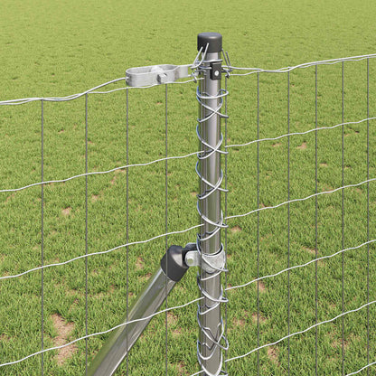 vidaXL Outdoor Euro Fence Ground Fix 10 x 1 m Galvanised Steel Silver 4
