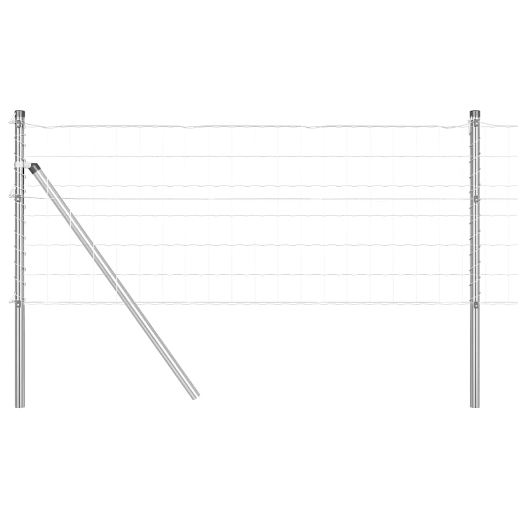 vidaXL Outdoor Euro Fence Ground Fix 10 x 0.8 m Galvanised Steel Mesh 2