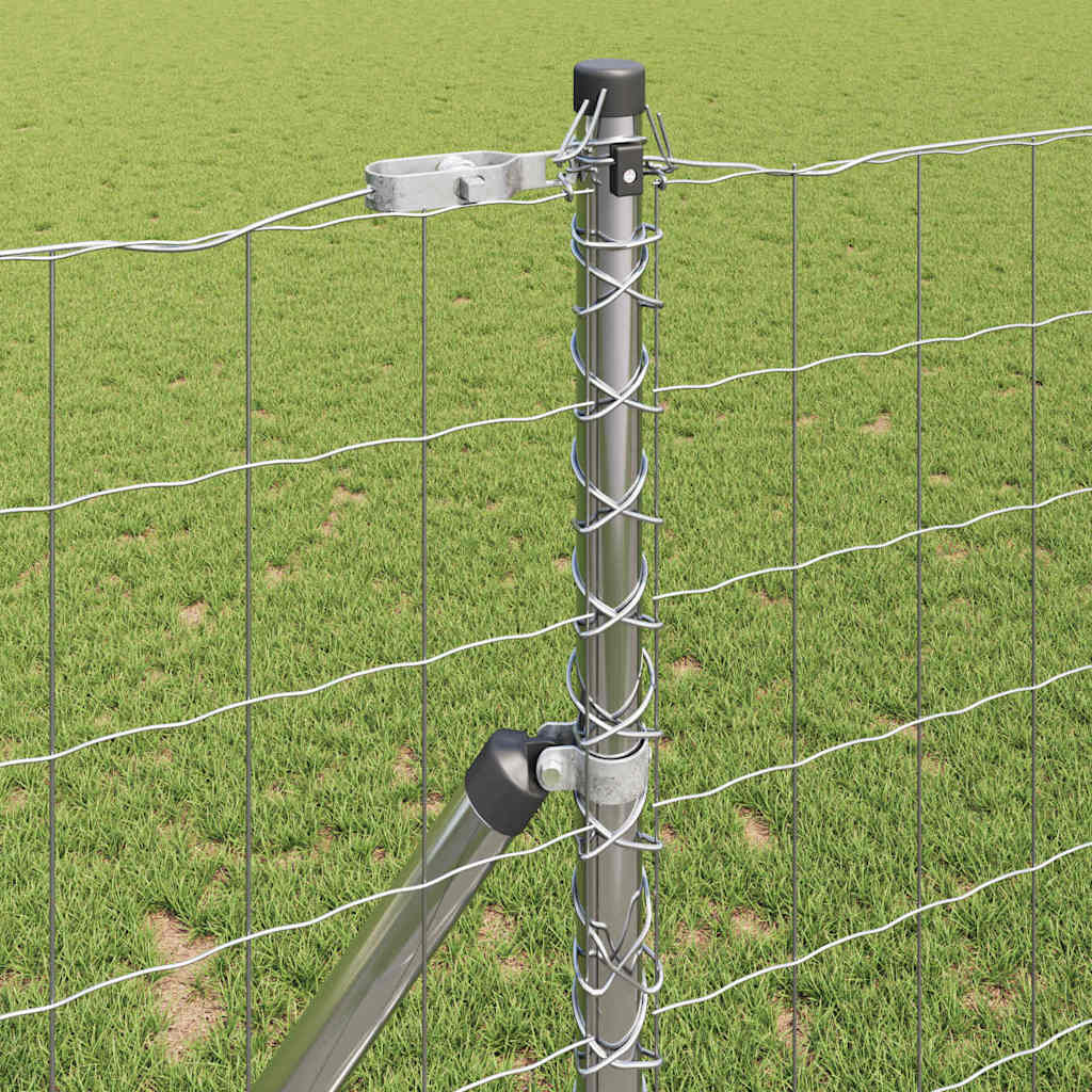vidaXL Outdoor Euro Fence Ground Fix 10 x 1 m Galvanised Steel Silver 4