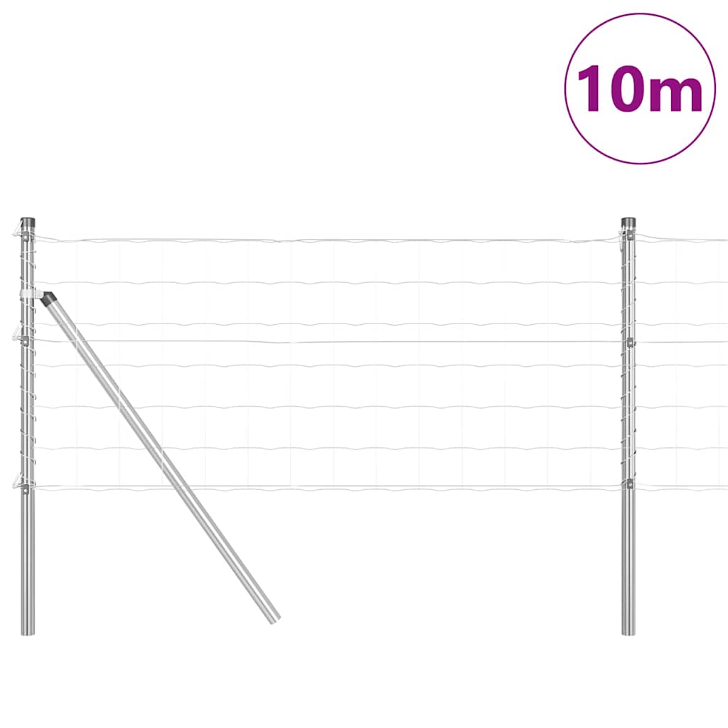 vidaXL Outdoor Euro Fence Ground Fix 10 x 0.8 m Galvanised Steel Mesh 3