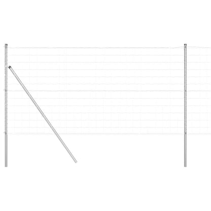 vidaXL Outdoor Euro Fence Ground Fix 10 x 1 m Galvanised Steel Silver 2