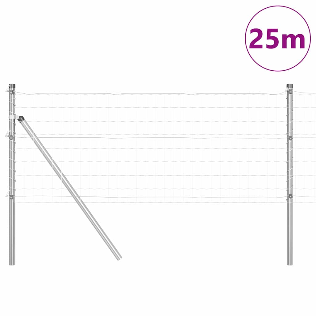 vidaXL Outdoor Euro Fence Ground Fix 25 x 0.4 m Galvanised Steel Mesh 3