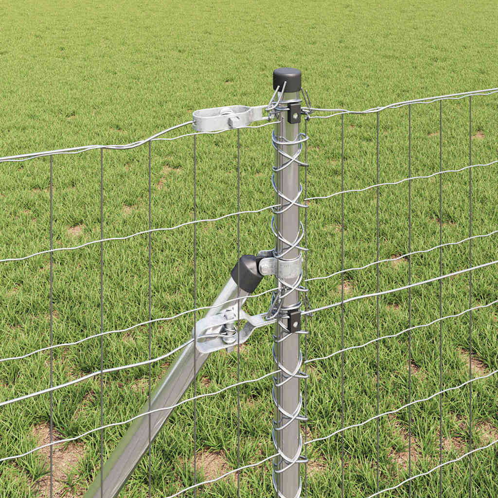 vidaXL Outdoor Euro Fence Ground Fix 25 x 0.4 m Galvanised Steel Mesh 4