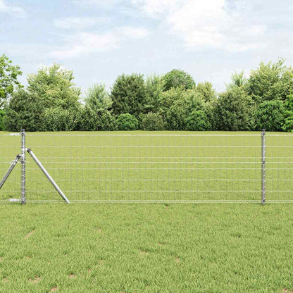 vidaXL Outdoor Euro Fence Ground Fix 25 x 0.4 m Galvanised Steel Mesh 1