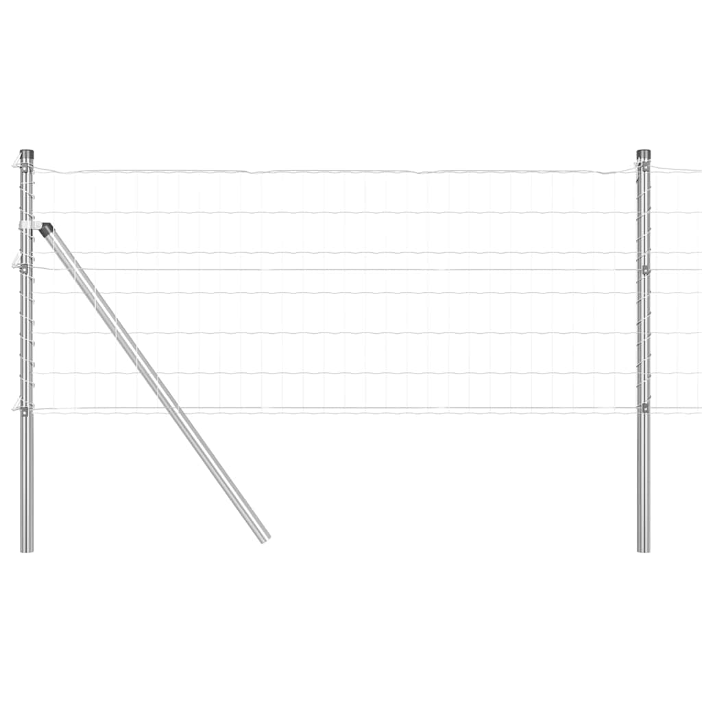 vidaXL Outdoor Euro Fence Ground Fix 25 x 0.4 m Galvanised Steel Mesh 2