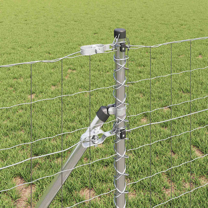 vidaXL Outdoor Euro Fence Ground Fix 25 x 0.4 m Galvanised Steel Mesh 4