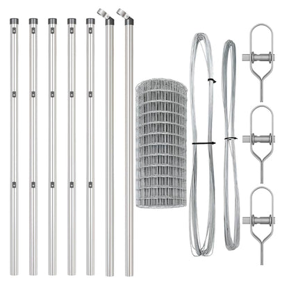 vidaXL Outdoor Euro Fence Ground Fix 25 x 0.4 m Galvanised Steel Mesh 5