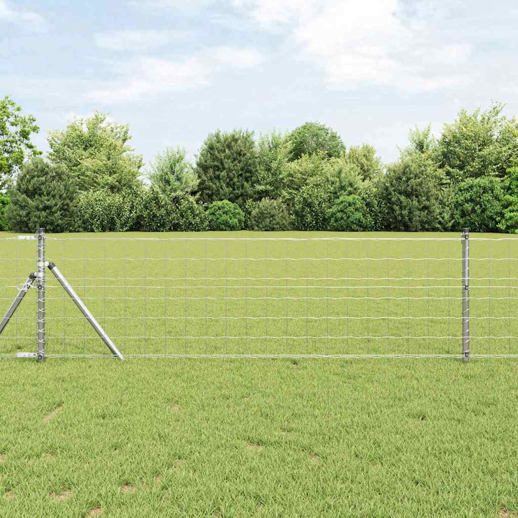 vidaXL Outdoor Euro Fence Ground Fix 25 x 0.6 m Galvanised Steel Mesh 1