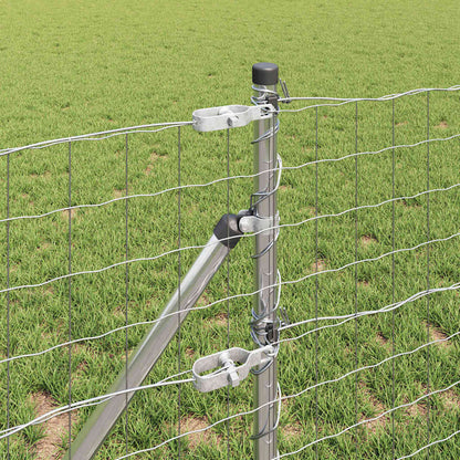 vidaXL Outdoor Euro Fence Ground Fix 10 x 0.8 m Galvanised Steel Mesh 4