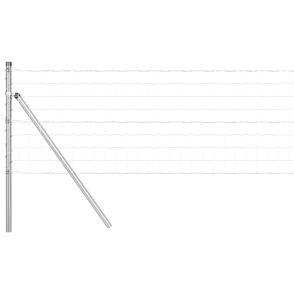 vidaXL Outdoor Euro Fence Ground Fix 10 x 0.8 m Galvanised Steel Mesh 2