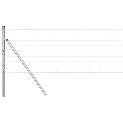 vidaXL Outdoor Euro Fence Ground Fix 10 x 0.8 m Galvanised Steel Mesh 2