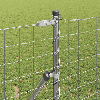 vidaXL Outdoor Euro Fence Ground Fix 10 x 1 m Galvanised Steel Silver 4