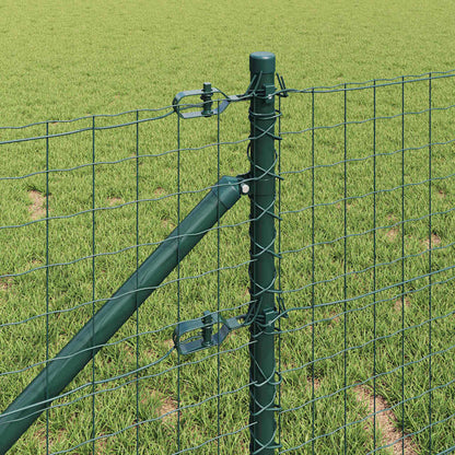 vidaXL Euro Fence with Spikes 10 x 0.6 m PVC-Coated Steel Green Mesh 4