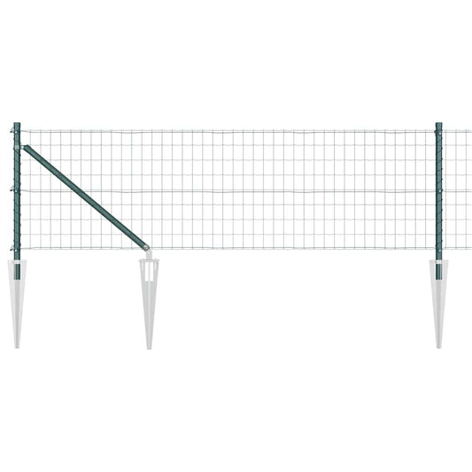 Euro Fence Spikes PVC-Coated Steel Mesh Spike anchor fix Green Length size