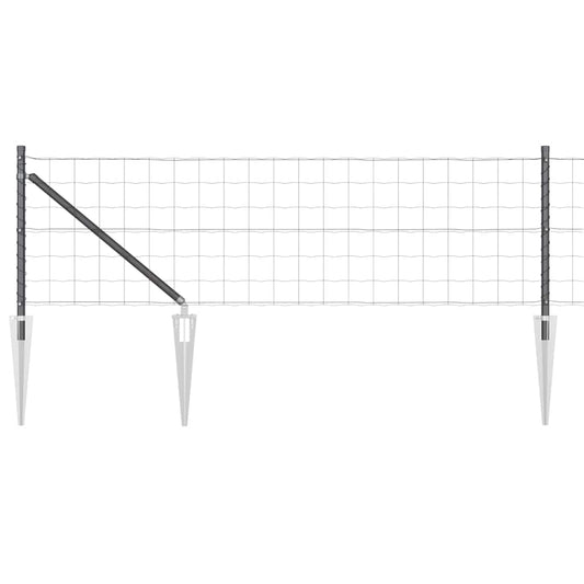 Euro Fence Spikes PVC-Coated Steel Mesh Spike anchor fix Grey Length size