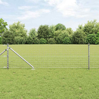 vidaXL Outdoor Euro Fence with Spikes 10 x 0.4 m Galvanised Steel Mesh 4