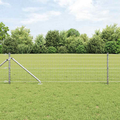 vidaXL Outdoor Euro Fence with Spikes 10 x 0.4 m Galvanised Steel Mesh 4