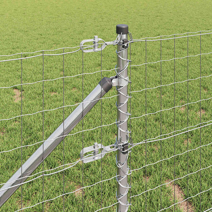 vidaXL Outdoor Euro Fence with Spikes 10 x 0.6 m Galvanised Steel Mesh 5