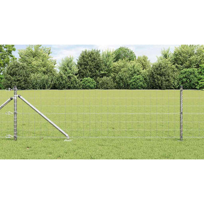 vidaXL Outdoor Euro Fence with Spikes 10 x 0.6 m Galvanised Steel Mesh 1