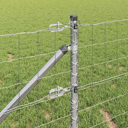 vidaXL Outdoor Euro Fence with Spikes 10 x 0.6 m Galvanised Steel Mesh 5