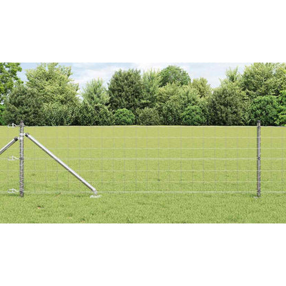 vidaXL Outdoor Euro Fence with Spikes 10 x 0.6 m Galvanised Steel Mesh 1