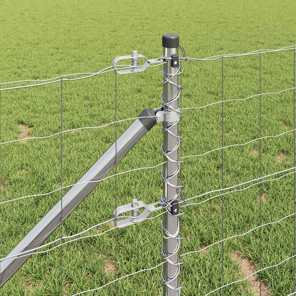 vidaXL Outdoor Euro Fence with Spikes 10 x 0.6 m Galvanised Steel Mesh 5
