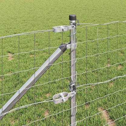 vidaXL Outdoor Euro Fence with Spikes 10 x 0.4 m Galvanised Steel Mesh 5