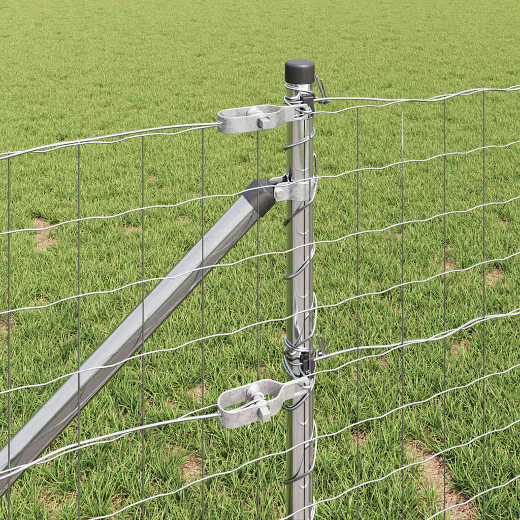 vidaXL Outdoor Euro Fence with Spikes 10 x 0.6 m Galvanised Steel Mesh 5