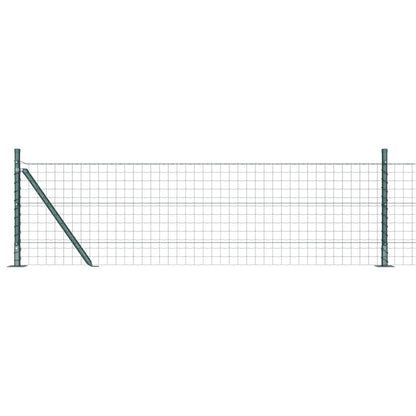 vidaXL Euro Fence with Concrete Base 10 x 0.6 m PVC-Coated Steel Green 2