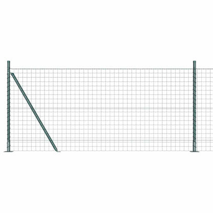 vidaXL Euro Fence with Concrete Base 10 x 1 m PVC-Coated Steel Green 2