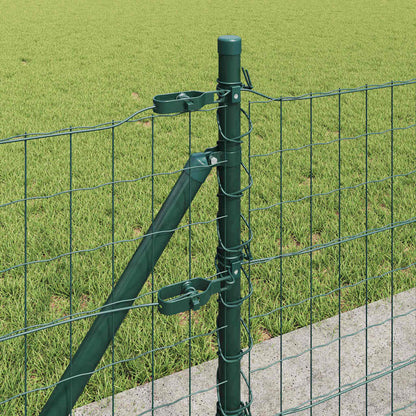 vidaXL Euro Fence with Concrete Base 10 x 0.6 m PVC-Coated Steel Green 5