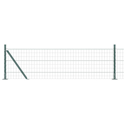vidaXL Euro Fence with Concrete Base 10 x 0.6 m PVC-Coated Steel Green 2