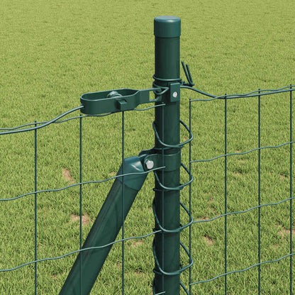 vidaXL Euro Fence with Concrete Base 10 x 1 m PVC-Coated Steel Green 5