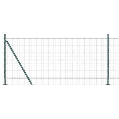 vidaXL Euro Fence with Concrete Base 10 x 1 m PVC-Coated Steel Green 2
